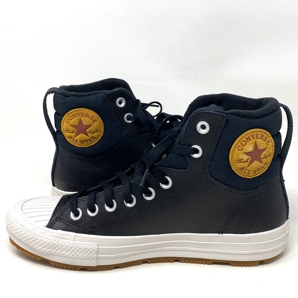 Converse Ctas Berkshire Boot High Top Black Junior Women's Leather Size 271710C - Picture 2 of 8